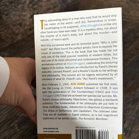 Atlas Shrugged 50th Anniversary Edition Book Ayn Rand - Picture 3 of 3